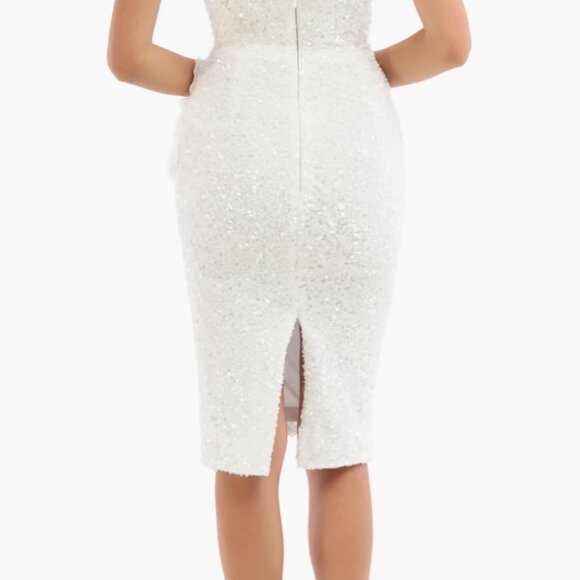 White Sequin Helsi Dress - Picture 2 of 3